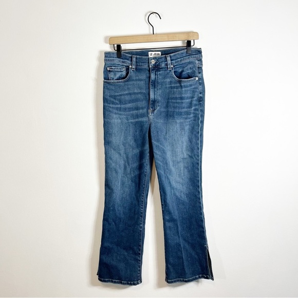 Le Jean Stella Crop Flare Jeans Luna Medium Blue Size 30 - Picture 3 of 7